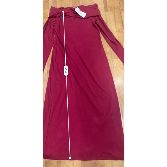 Women's Universal Thread Long Sleeve Midi Bodycon Dress Red Size Medium NWT - Picture 6 of 6
